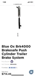 Blue Ox Brakesafe Push Cylinder Kit. Fixed Price $499.99.