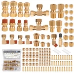 Ailbiuko 137PCS Brass Dot Air Brake Line Fittings 1/8", 1/4", 3/8", 1/2". Fixed Price $97.02.