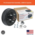 Curt 2024013264 10" Brake Drum Hub Kit With Installed Bearings 5 On 4-1/2",. Fixed Price $128.06.