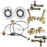 4 Stud Wheel Hub Front Knuckle + Foot Brake Caliper Rotor Tie Rod Go Kart Atv. Fixed Price $170.10.