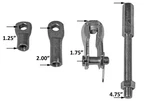 Stuff 4750 Brake Booster Extension Rod And Clevis Kit 4.75 Length 3/8. Fixed Price $55.60.