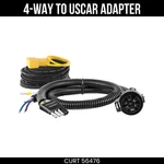 Curt Way Flat Vehicle Side To Uscar Wiring Adapter Plug & Lead 56476. Fixed Price $57.99.
