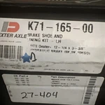 Ob Dexter K71-165-00 Left Driver 12.25" 3/8" Brake Shoe Lining Kit 8K 9K 10K. Fixed Price $150.00.