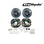 Pre-greased 6-5.5" Self-adjusting Trailer Brake Kit For 3,500 Lb Axles. Fixed Price $249.99.