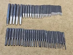 60 Titan Others Center Flat Pin Tapered Punch Set Black. Fixed Price $54.86.
