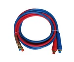 Rstp 15 Ft Heavy Duty Red & Blue Rubber Air Line Hose Assembly With Dura Grips. Fixed Price $79.95.
