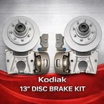 Kodiak 13" Disc Brake Kit 8K 8-ON-6.5 Oil Bath Dacromet Stainless Piston. Fixed Price $1105.49.