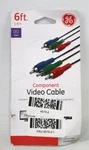 General Electric 6 Ft Component Video Cable Rca Red Green Blue Plugs Black..... Fixed Price $6.65.