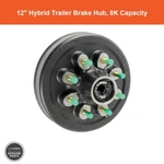 Curt 2024029091 12" Threaded Hybrid Trailer Brake Hub Assembly 8,000-LB. On. Fixed Price $171.24.