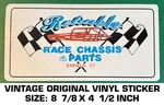 Reliable Race Chassis Parts - Vintage Original Decal Sticker Racing Car. Fixed Price $10.18.