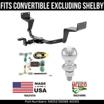 2015 Ford Mustang Trailer Hitch 4 Pin Wiring 2" Ball Fit Conv. Excl Shelby. Fixed Price $467.99.