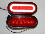 (2) Trailer Truck 22 Led Red 6" Oval Stop Turn Tail Optronics Glo-light. Fixed Price $39.99.